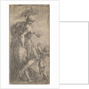 Mars standing at the left leaning on a shield, Cupid at the right, ca. 1542-46 by Andrea Schiavone