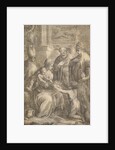 Various Saints Witnessing John the Baptist's Homage to the Infant Christ by Andrea Schiavone