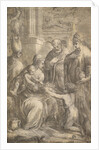 Various Saints Witnessing John the Baptist's Homage to the Infant Christ by Andrea Schiavone