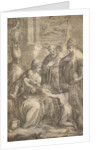 Various Saints Witnessing John the Baptist's Homage to the Infant Christ by Andrea Schiavone
