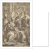 Various Saints Witnessing John the Baptist's Homage to the Infant Christ by Andrea Schiavone