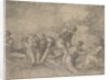 The miraculous draught of the fishes, Christ at the right accompanied by apostles in…, ca.1548-52 by Andrea Schiavone