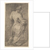 Saint James Major holding a staff and a book facing right, from 'Christ and the Apo…, ca. 1548-50 by Andrea Schiavone