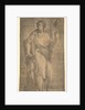 A saint, possibly Matthew, holding a staff and a book, ca. 1540-50 by Andrea Schiavone