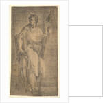 A saint, possibly Matthew, holding a staff and a book, ca. 1540-50 by Andrea Schiavone