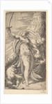 Judith her sword raised in her right hand, placing the head of Holofernes in the sa…, ca. 1542-45 by Andrea Schiavone