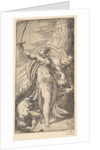 Judith her sword raised in her right hand, placing the head of Holofernes in the sa…, ca. 1542-45 by Andrea Schiavone