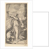 Judith her sword raised in her right hand, placing the head of Holofernes in the sa…, ca. 1542-45 by Andrea Schiavone