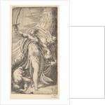 Judith her sword raised in her right hand, placing the head of Holofernes in the sa…, ca. 1542-45 by Andrea Schiavone