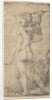 Cupid viewed from behind with an arrow in his raised right hand, ca. 1543-45 by Andrea Schiavone