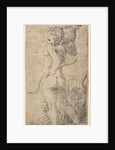 Cupid viewed from behind with an arrow in his raised right hand, ca. 1543-45 by Andrea Schiavone