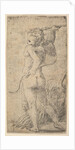 Cupid viewed from behind with an arrow in his raised right hand, ca. 1543-45 by Andrea Schiavone