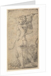 Cupid viewed from behind with an arrow in his raised right hand, ca. 1543-45 by Andrea Schiavone