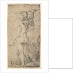 Cupid viewed from behind with an arrow in his raised right hand, ca. 1543-45 by Andrea Schiavone