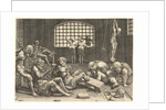 The Prison; a group of men in a dungeon bound in chains and shackles; to the right a figur… by Unknown
