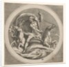 Neptune rising from the sea and bearing a staff, accompanied by two horse-headed …, ca. 1550-1600 by Unknown