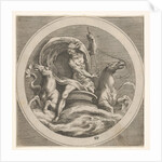 Neptune rising from the sea and bearing a staff, accompanied by two horse-headed …, ca. 1550-1600 by Unknown