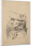 Head of a man in profile wearing a tricorne, 18th century by Unknown