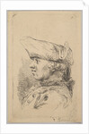 Head of a man in profile wearing a tricorne, 18th century by Unknown