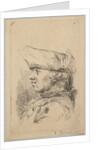 Head of a man in profile wearing a tricorne, 18th century by Unknown