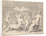 Two Women and Two Cupids, published ca. 1599-1622 by Unknown