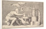 A Faun or Satyr Preparing a Pig for Sacrifice, published ca. 1599-1622 by Unknown