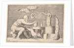 A Faun or Satyr Preparing a Pig for Sacrifice, published ca. 1599-1622 by Unknown