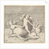 Three Cupids and Two Dolphins, published ca. 1599-1622 by Unknown