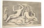 Man Playing Two Flutes and Woman on Lionskin, published ca. 1599-1622 by Unknown