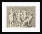 Two Figures, a Faun, and a Satyr approach a Recliniing Woman, published ca. 1599-1622 by Unknown