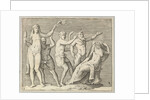 Two Figures, a Faun, and a Satyr approach a Recliniing Woman, published ca. 1599-1622 by Unknown