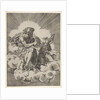 St. Matthew, seated on a cloud with legs crossed and dipping a quill into an inkwell…, after 1518 by Unknown