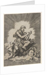St. John, seated and holding a writing instrument to a tablet, an eagle with outstre…, after 1518 by Unknown