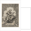 St. John, seated and holding a writing instrument to a tablet, an eagle with outstre…, after 1518 by Unknown