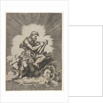 St. John, seated and holding a writing instrument to a tablet, an eagle with outstre…, after 1518 by Unknown