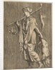 Woman returning from a hunt carrying a boar in her left hand and a stick on her r…, ca. 1515-1600 by Unknown