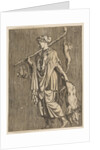 Woman returning from a hunt carrying a boar in her left hand and a stick on her r…, ca. 1515-1600 by Unknown
