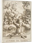 Saint Anthony of Padua adoring the Christ Child, copy after Cantarini, 1640 by Unknown