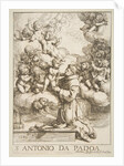 Saint Anthony of Padua adoring the Christ Child, copy after Cantarini, 1640 by Unknown