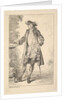 Standing man with his right hand resting on a basin, shown in three-quarters view with…, ca. 1710 by Jean-Antoine Watteau