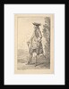 Man walking and carrying a cane in his right hand, shown in three-quarters view with h…, ca. 1710 by Jean-Antoine Watteau