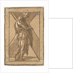 Saint Andrew standing in profile holding a large cross from a series of 'Twelve Apo…, ca. 1540-50 by Unknown
