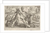 Hercules and Achelous: at center Hercules grasps the horns of a bull while pressing his ri…, 1608 by Antonio Tempesta