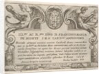 Title plate for the series 'The Labors of Hercules' with the arms of Cardinal Francesco Ma…, 1608 by Antonio Tempesta