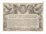 Title plate for the series 'The Labors of Hercules' with the arms of Cardinal Francesco Ma…, 1608 by Antonio Tempesta