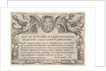 Title plate for the series 'The Labors of Hercules' with the arms of Cardinal Francesco Ma…, 1608 by Antonio Tempesta