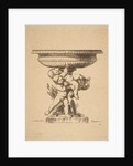 Ornamental design of three children holding up a fountain, 19th century by Auguste Pequegnot