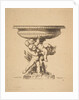 Ornamental design of three children holding up a fountain, 19th century by Auguste Pequegnot