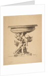 Ornamental design of three children holding up a fountain, 19th century by Auguste Pequegnot