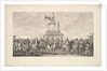 The Inauguration of the Statue of Louis XV, Vignette on page 1, from Description des Trava…, 1766 by Augustin de Saint-Aubin